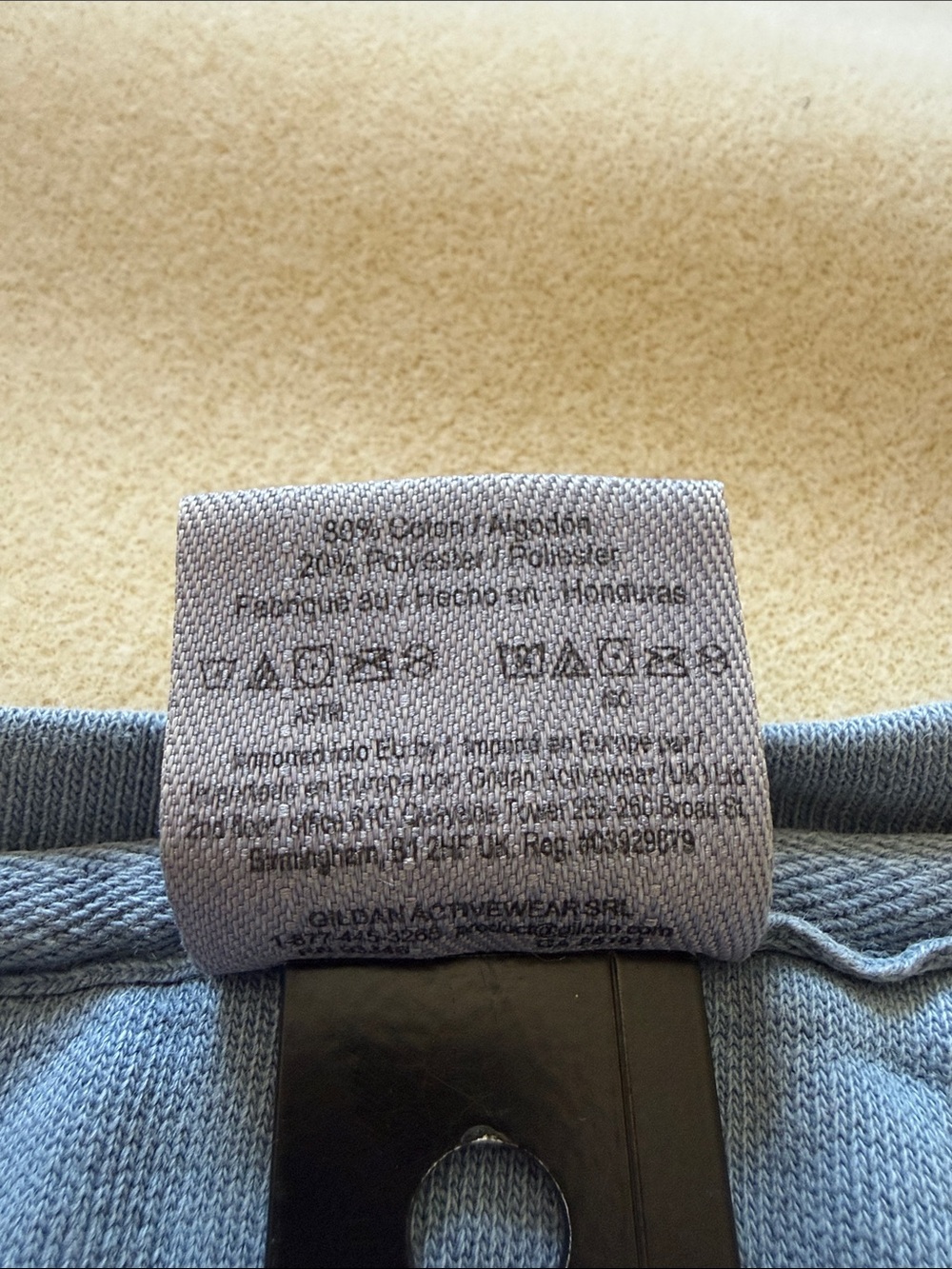 VINTAGE Comfort Colors Light Blue Embroidered Crewneck Sweatshirt Large L - Picture 7 of 7
